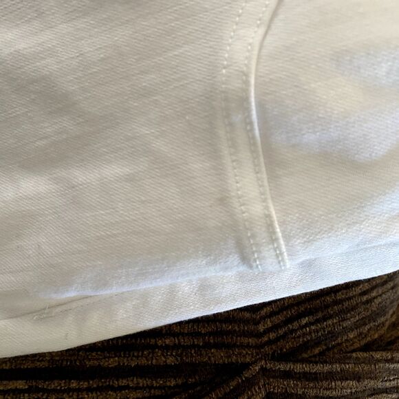 SPANX Women's distressed white ankle skinny jeans jeggings sz L 20229R Pull On - Picture 15 of 15